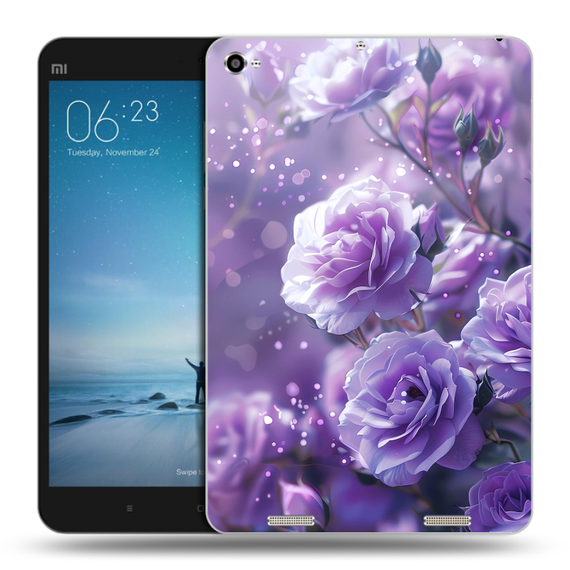 Силиконовый чехол на планшета Xiaomi Mi Pad 2 с принтом Розы цветы Силиконовый чехол на планшета Xiaomi Mi Pad 2 с принтом Розы цветы