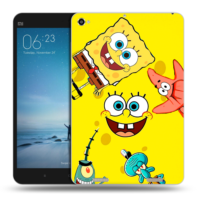 Силиконовый чехол на Xiaomi Mi Pad 2 с принтом Спанч боб Спанчбоб Силиконовый чехол на Xiaomi Mi Pad 2 с принтом Спанч боб Спанчбоб