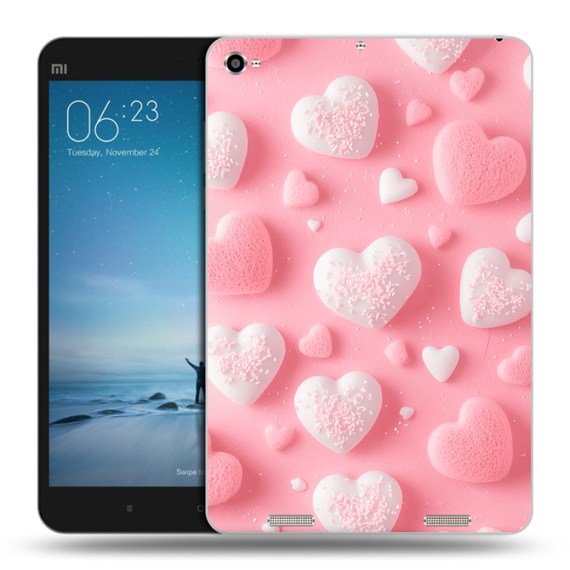 Силиконовый чехол на Xiaomi Mi Pad 2 с принтом Сердечки Силиконовый чехол на Xiaomi Mi Pad 2 с принтом Сердечки