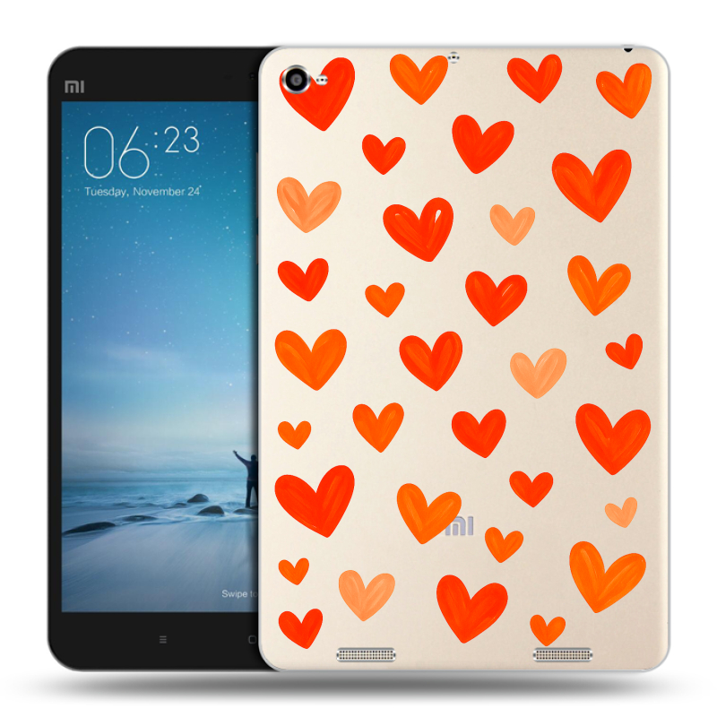 Силиконовый чехол на Xiaomi Mi Pad 2 с принтом Сердечки Силиконовый чехол на Xiaomi Mi Pad 2 с принтом Сердечки