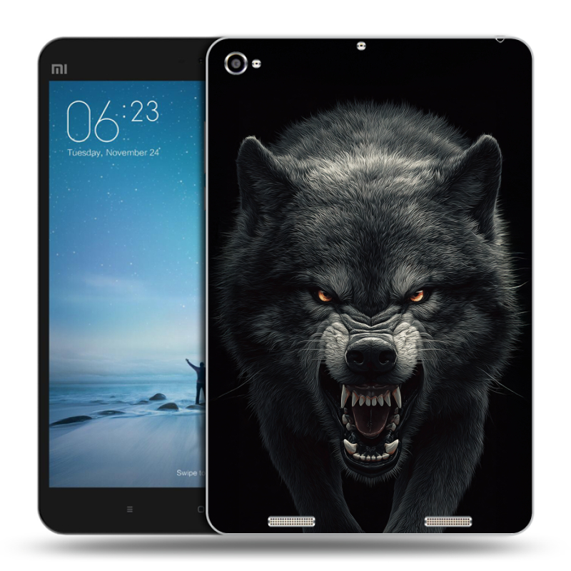 Силиконовый чехол на Xiaomi Mi Pad 2 с принтом Волк Силиконовый чехол на Xiaomi Mi Pad 2 с принтом Волк