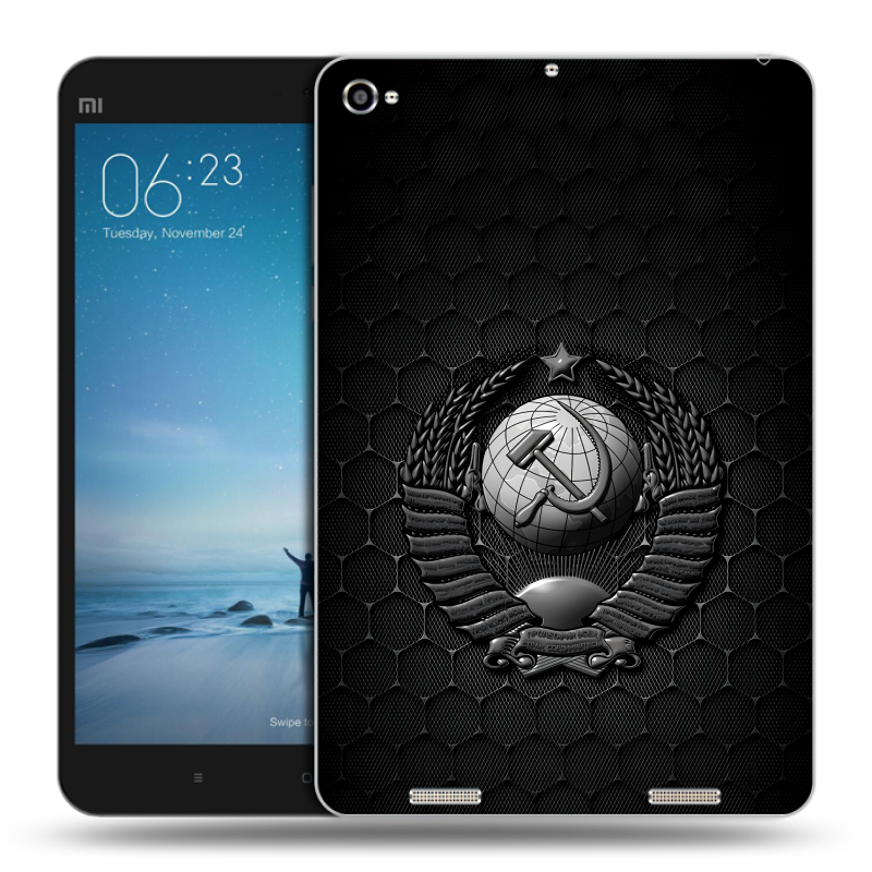 Силиконовый чехол на планшета Xiaomi Mi Pad 2 с принтом Герб Флаг СССР Силиконовый чехол на планшета Xiaomi Mi Pad 2 с принтом Герб Флаг СССР
