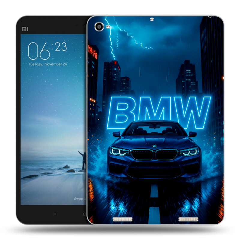 Силиконовый чехол на Xiaomi Mi Pad 2 с принтом BMW БМВ Силиконовый чехол на Xiaomi Mi Pad 2 с принтом BMW БМВ