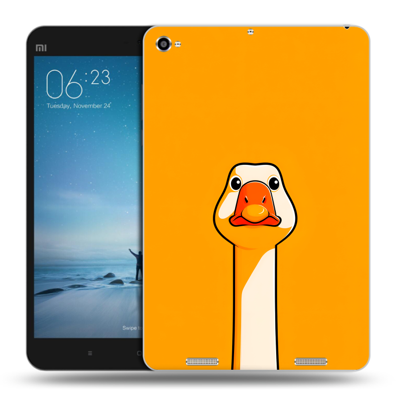 Силиконовый чехол на Xiaomi Mi Pad 2 с принтом Смешная утка Силиконовый чехол на Xiaomi Mi Pad 2 с принтом Смешная утка