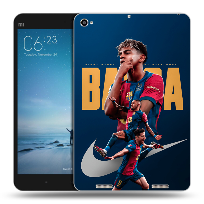 Силиконовый чехол на Xiaomi Mi Pad 2 с принтом Барселона Barca Yamal Силиконовый чехол на Xiaomi Mi Pad 2 с принтом Барселона Barca Yamal