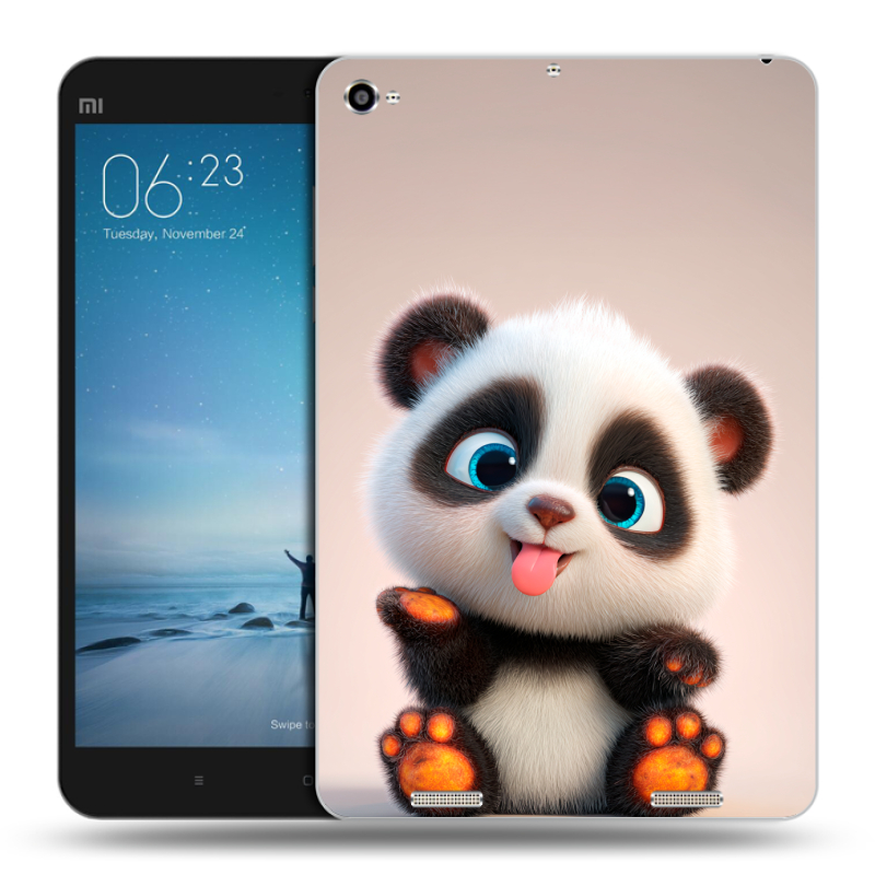 Силиконовый чехол на Xiaomi Mi Pad 2 с принтом милая панда Силиконовый чехол на Xiaomi Mi Pad 2 с принтом милая панда