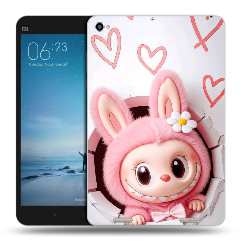 Силиконовый чехол на Xiaomi Mi Pad 2 с принтом Labubu Лабубу Силиконовый чехол на Xiaomi Mi Pad 2 с принтом Labubu Лабубу
