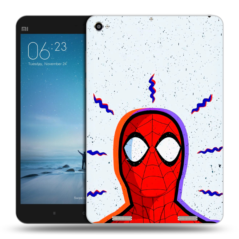 Силиконовый чехол на Xiaomi Mi Pad 2 с принтом Spiderman Человек паук Силиконовый чехол на Xiaomi Mi Pad 2 с принтом Spiderman Человек паук