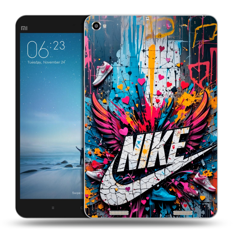 Силиконовый чехол на Xiaomi Mi Pad 2 с принтом Nike Найк Силиконовый чехол на Xiaomi Mi Pad 2 с принтом Nike Найк