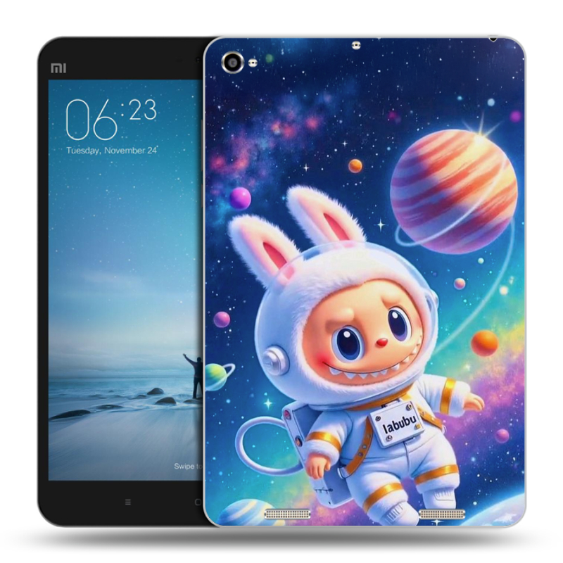 Силиконовый чехол на Xiaomi Mi Pad 2 с принтом Labubu Лабубу Силиконовый чехол на Xiaomi Mi Pad 2 с принтом Labubu Лабубу