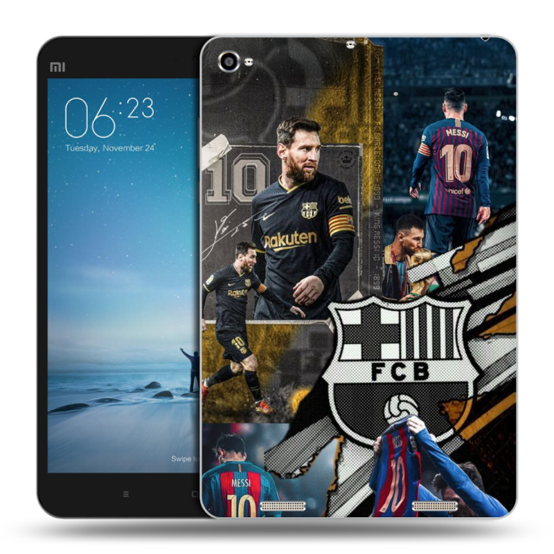 Силиконовый чехол на Xiaomi Mi Pad 2 с принтом Messi Barcelona Силиконовый чехол на Xiaomi Mi Pad 2 с принтом Messi Barcelona