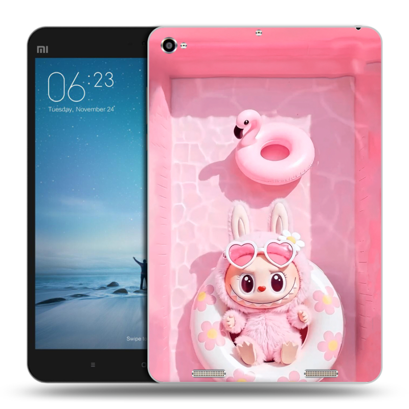 Силиконовый чехол на Xiaomi Mi Pad 2 с принтом Labubu Лабубу Силиконовый чехол на Xiaomi Mi Pad 2 с принтом Labubu Лабубу