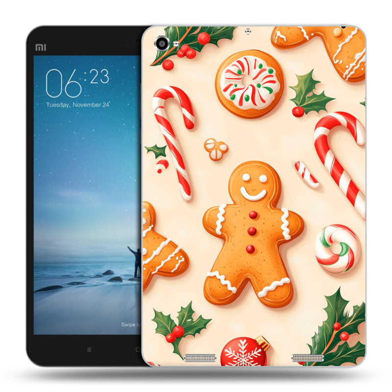 Силиконовый чехол на Xiaomi Mi Pad 2 с принтом Новый год Силиконовый чехол на Xiaomi Mi Pad 2 с принтом Новый год