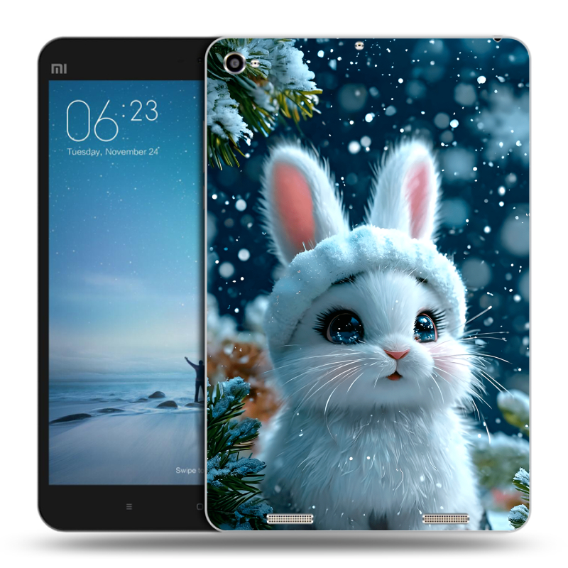 Силиконовый чехол на Xiaomi Mi Pad 2 с принтом Новый год Силиконовый чехол на Xiaomi Mi Pad 2 с принтом Новый год