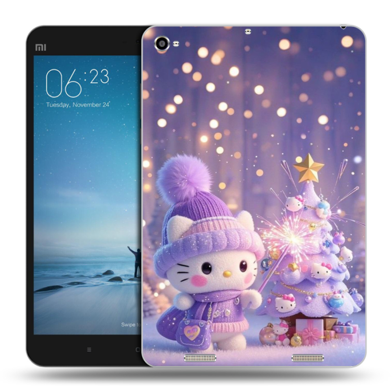 Силиконовый чехол на Xiaomi Mi Pad 2 с принтом Новый год Силиконовый чехол на Xiaomi Mi Pad 2 с принтом Новый год