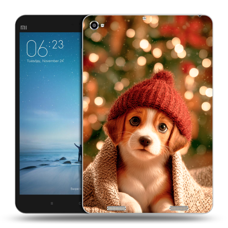 Силиконовый чехол на Xiaomi Mi Pad 2 с принтом Новый год Силиконовый чехол на Xiaomi Mi Pad 2 с принтом Новый год