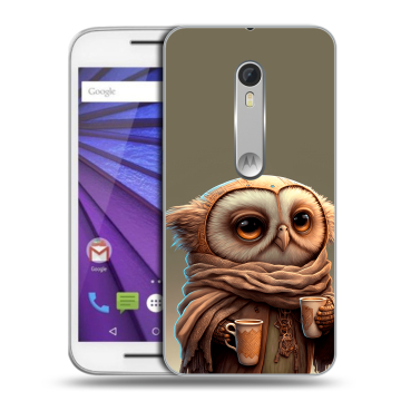 Пластиковый чехол на Motorola Moto G 2015 (3rd gen) с принтом Сова