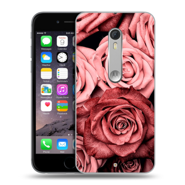 Пластиковый чехол на Motorola Moto X Style с принтом Цветы розы