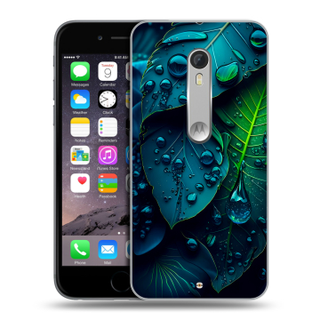 Пластиковый чехол на Motorola Moto X Style с принтом Листья