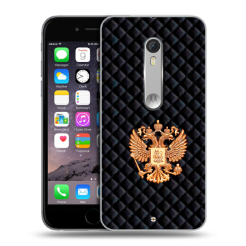 Пластиковый чехол на Motorola Moto X Style с принтом Герб России принт