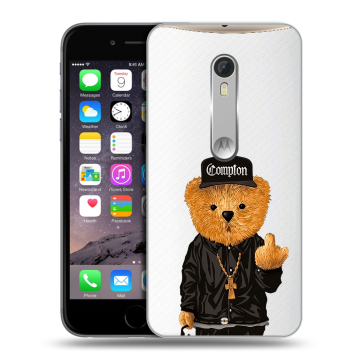 Пластиковый чехол на Motorola Moto X Style с принтом Мишка