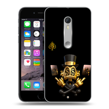 Пластиковый чехол на Motorola Moto X Style с принтом Золотой скрудж макдак