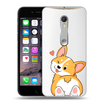 Пластиковый чехол на Motorola Moto X Style с принтом Корги