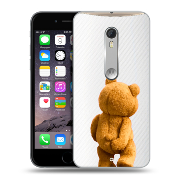 Пластиковый чехол на Motorola Moto X Style с принтом Медведь