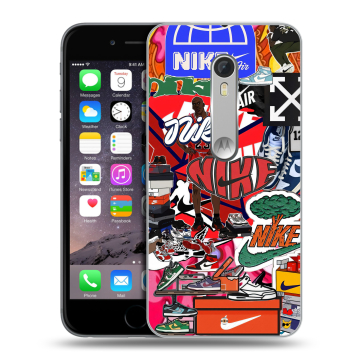Пластиковый чехол на Motorola Moto X Style с принтом Найк Nike яркий