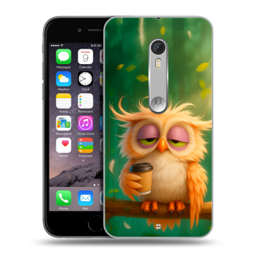 Пластиковый чехол на Motorola Moto X Style с принтом сова