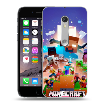 Пластиковый чехол на Motorola Moto X Style с принтом Майнкрафт Minecraft Пластиковый чехол на Motorola Moto X Style с принтом Майнкрафт Minecraft