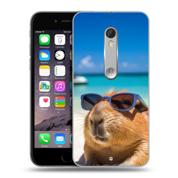 Пластиковый чехол на Motorola Moto X Style с принтом Капибара