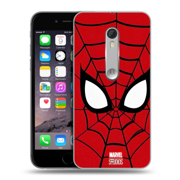 Пластиковый чехол на Motorola Moto X Style с принтом человек паук spiderman Пластиковый чехол на Motorola Moto X Style с принтом человек паук spiderman