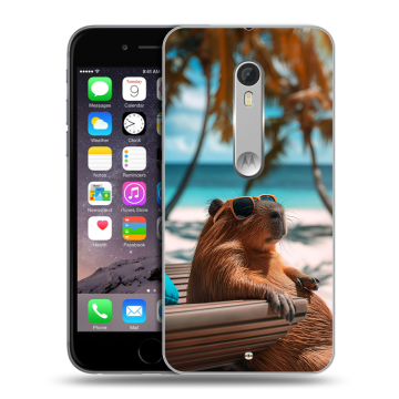 Пластиковый чехол на Motorola Moto X Style с принтом Капибара