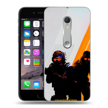 Пластиковый чехол на Motorola Moto X Style с принтом Контер страйк Counter strike