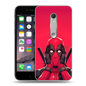 Пластиковый чехол на Motorola Moto X Style с принтом Дедпул Deadpool
