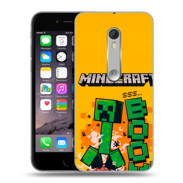 Пластиковый чехол на Motorola Moto X Style с принтом Майнкрафт Minecraft