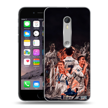 Пластиковый чехол на Motorola Moto X Style с принтом Реал Роналдо Real Ronaldo