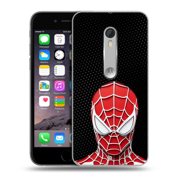 Пластиковый чехол на Motorola Moto X Style с принтом человек паук spiderman