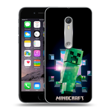 Пластиковый чехол на Motorola Moto X Style с принтом Майнкрафт Minecraft