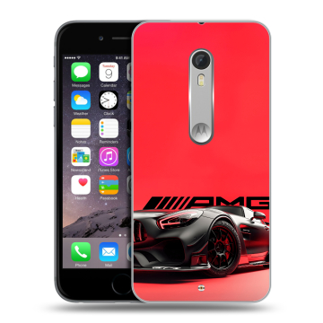 Пластиковый чехол на Motorola Moto X Style с принтом Мерседес Mercedes AMG Пластиковый чехол на Motorola Moto X Style с принтом Мерседес Mercedes AMG
