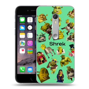 Пластиковый чехол на Motorola Moto X Style с принтом Шрек Shrek Пластиковый чехол на Motorola Moto X Style с принтом Шрек Shrek