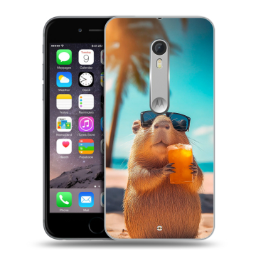 Пластиковый чехол на Motorola Moto X Style с принтом Капибара