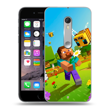 Пластиковый чехол на Motorola Moto X Style с принтом Майнкрафт Minecraft