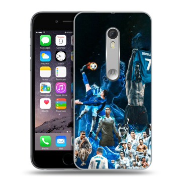 Пластиковый чехол на Motorola Moto X Style с принтом Реал Роналдо Пластиковый чехол на Motorola Moto X Style с принтом Реал Роналдо