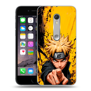Пластиковый чехол на Motorola Moto X Style с принтом Naruto Наруто