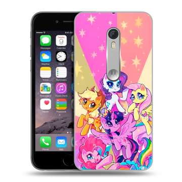 Пластиковый чехол на Motorola Moto X Style с принтом My little pony Дружба чудо