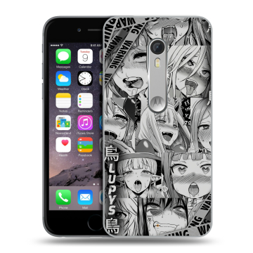 Пластиковый чехол на Motorola Moto X Style с принтом Ahegao Ахегао Аниме Пластиковый чехол на Motorola Moto X Style с принтом Ahegao Ахегао Аниме