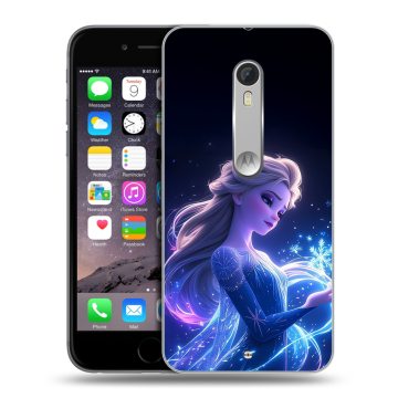 Пластиковый чехол на Motorola Moto X Style с принтом Холодное сердце Frozen