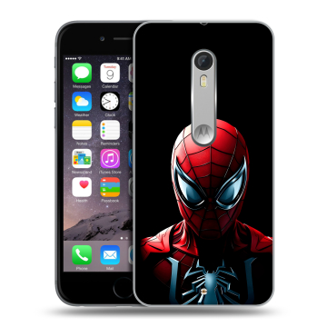 Пластиковый чехол на Motorola Moto X Style с принтом Spiderman Человек паук